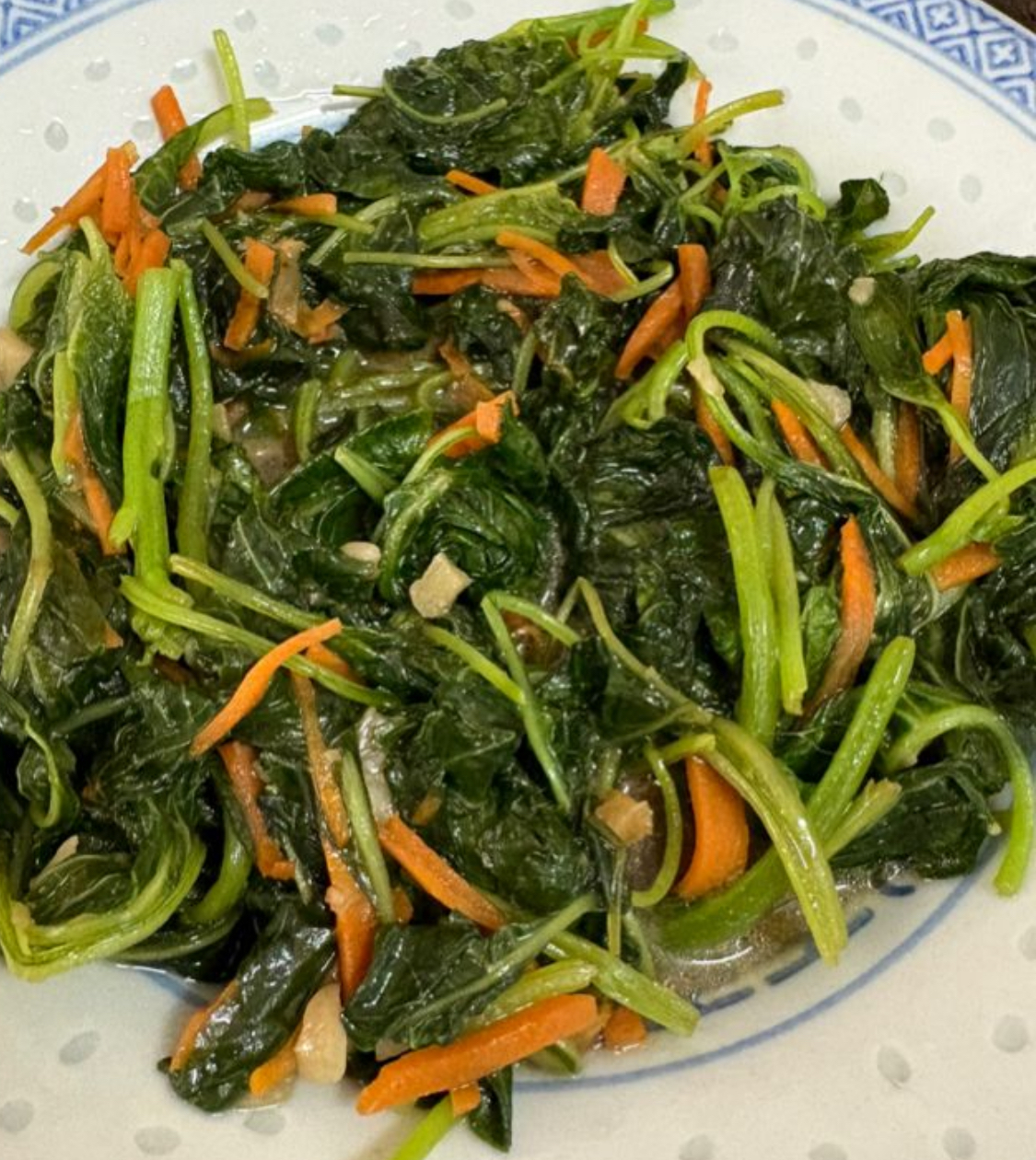 Spinach and carrots